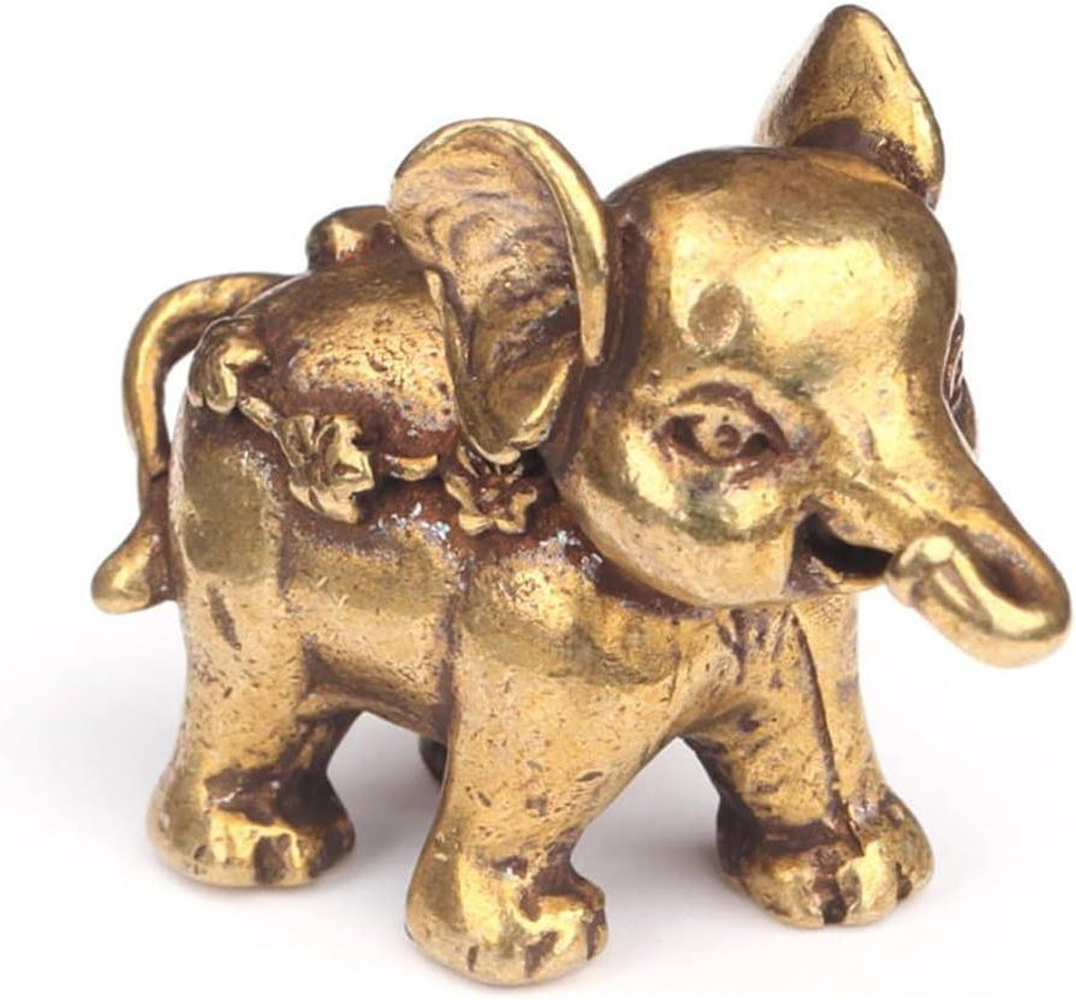 Messing Olifant Beeldje voor Desktop Decoratie