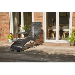 Gartenliege Anco Schwarz Stahl