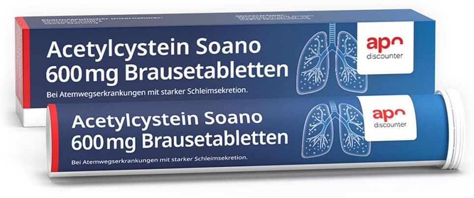 apodiscounter Acetylcystein 600 mg Hustenlöser Brausetabletten 20stk