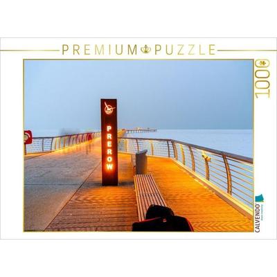 CALVENDO Puzzle Ostseebad Prerow, winterliche Seebrücke | 1000 Teile Lege-Größe 64x48cm Foto-Puzzle für glückliche Stunden