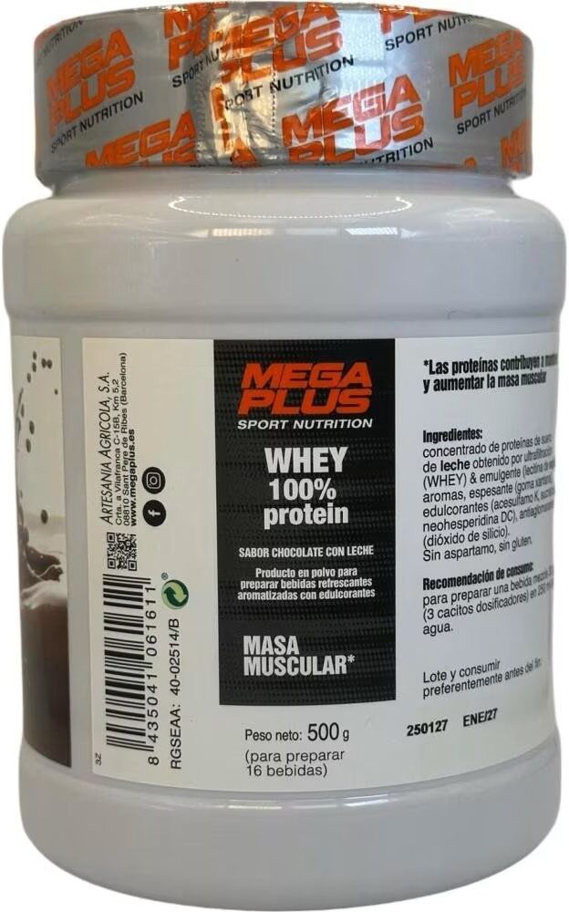 Megaplus Whey 100% Protein 500g 500 Gr. Unisex