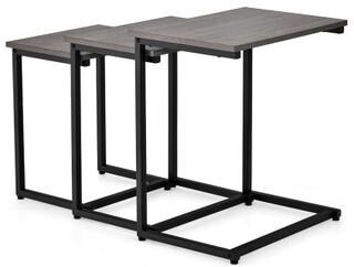 Costway 3 Pieces Multifunctional Coffee End Table Set-Oak