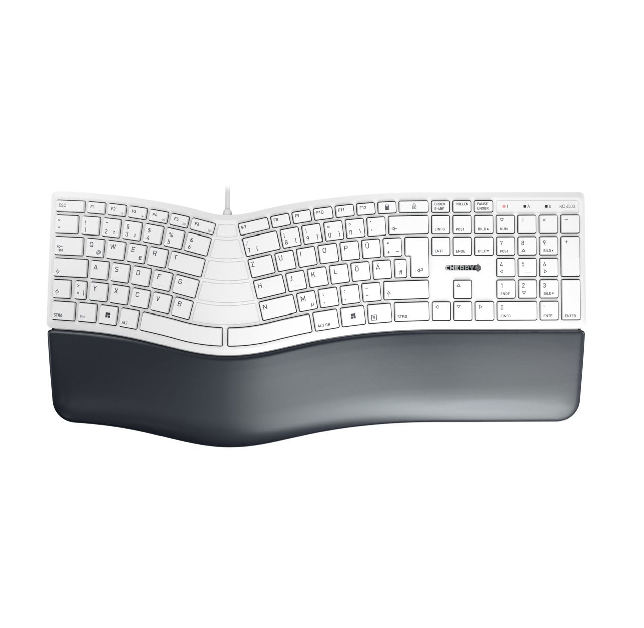 Cherry KC4500 Ergo Universal Tastatur USB (Weiß) JK-4500DE-0