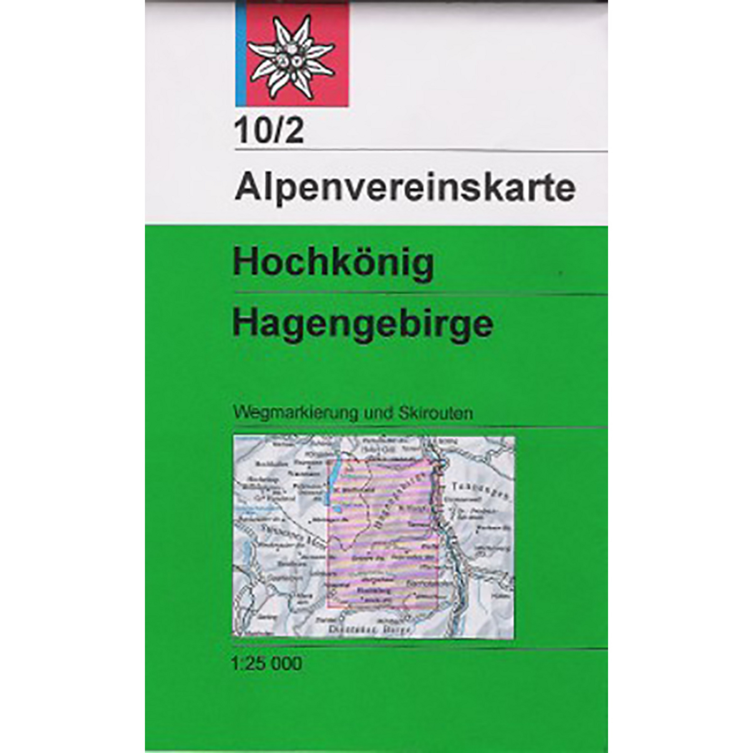 DAV AV-Karte 10/2 Hochkönig Hagengebirge, Skirouten Topografische Karten