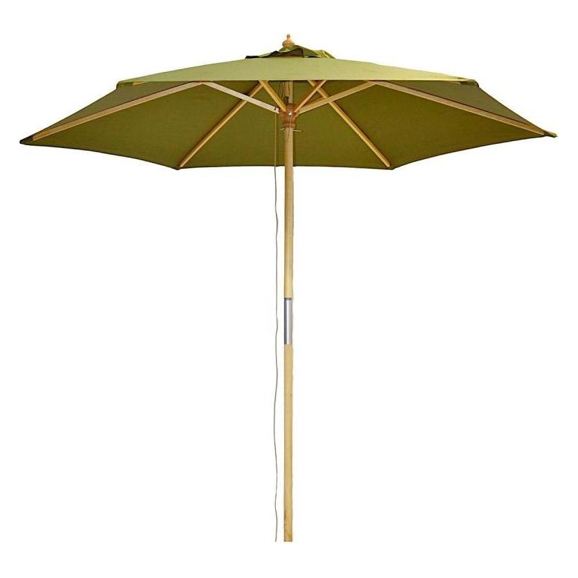 ProGarden Parasol Ogrodowy Drewniany 250cm Składany Zielony (2.50 m) (55064441)
