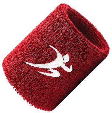 Market Central Cotton Workout Wristbands Sweatbands For Gym Sports Running And Fitness red