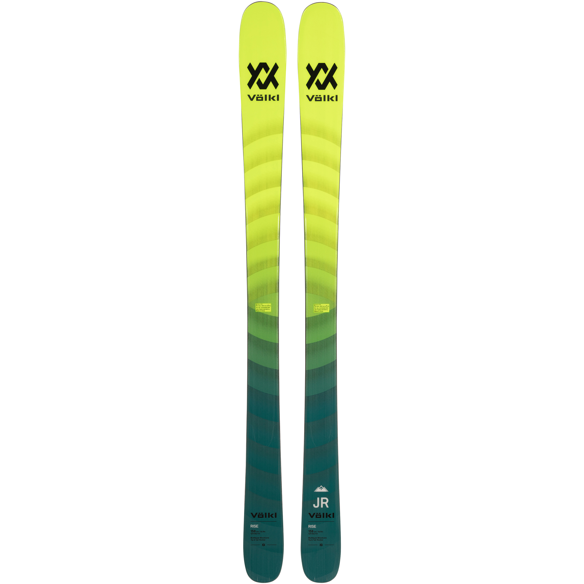 Völkl Rise Flat Tourenski 26/27 Kinder Tourenski gelb Größe 138cm Freeride | Skitour