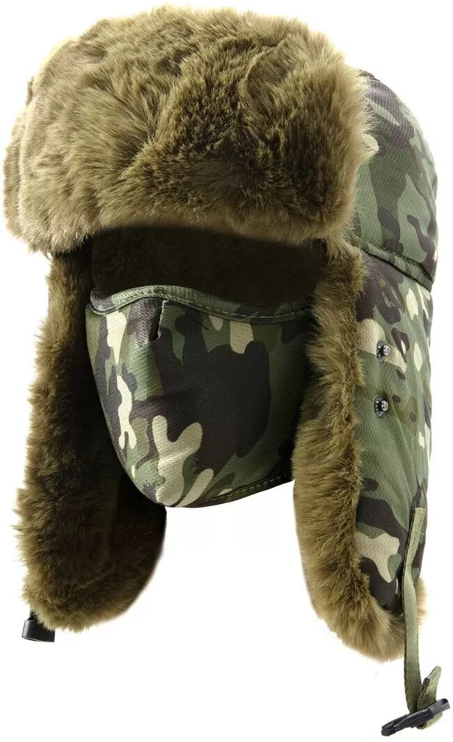 INF Winter Outdoor Fleecegefütterte, Verdickte Ohrenklappenmütze für kaltes Wetter Grün