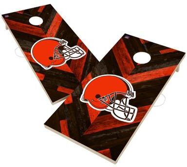 Skip's Garage Cleveland Browns Regulation 2x4 Cornhole Boards - V7