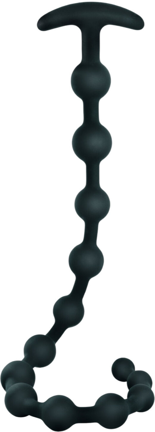 Black Velvets - beaded anal dildo (black)