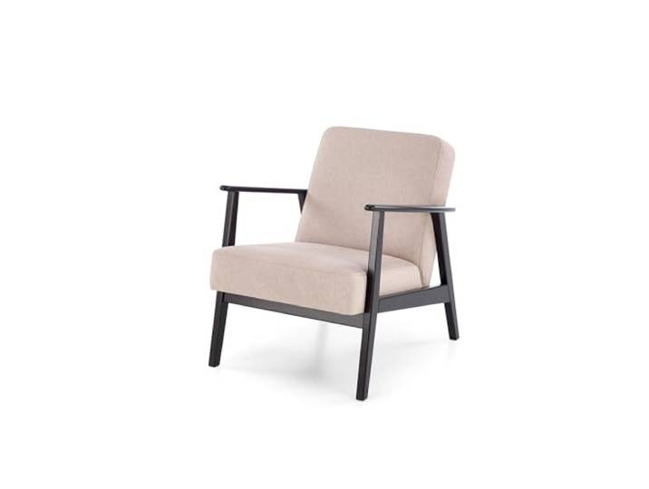 KRESTON Sessel ASENTO, Retro Cocktailsessel aus Massivholz für Wohnzimmer, TV Sessel