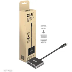 Club 3D Usb-Hub (DisplayPort, HDMI), Video Adapter, Schwarz