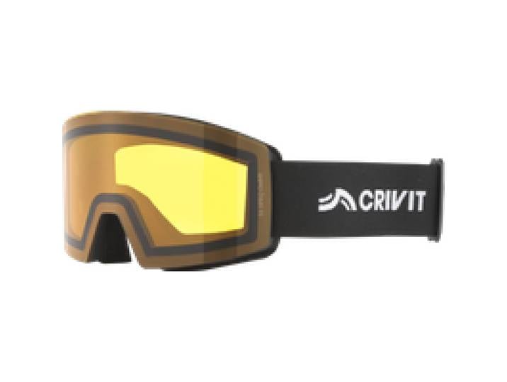 CRIVIT Masque de ski enfant (Mauvais temps / anguleux, noir)