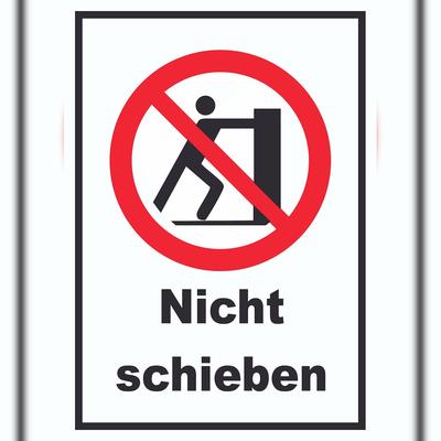 HB-Druck Nicht schieben Schild A5 (148x210mm)