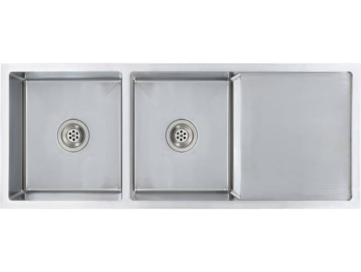 vidaXL Évier de cuisine fait main en acier inoxydable