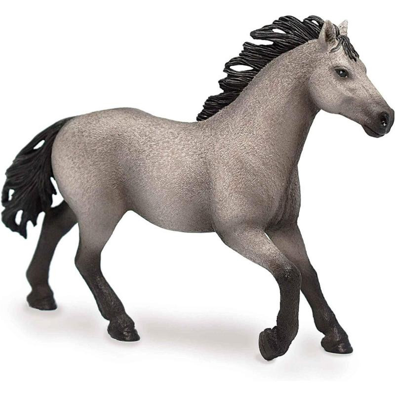 Schleich Horse Club Quarter Horse hengst, zwart en grijs