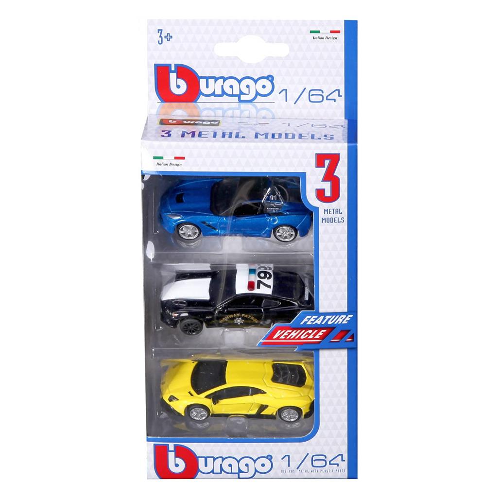 Burago 3 STÜCK FAHRZEUG STRASSE 1/64EME (59030)