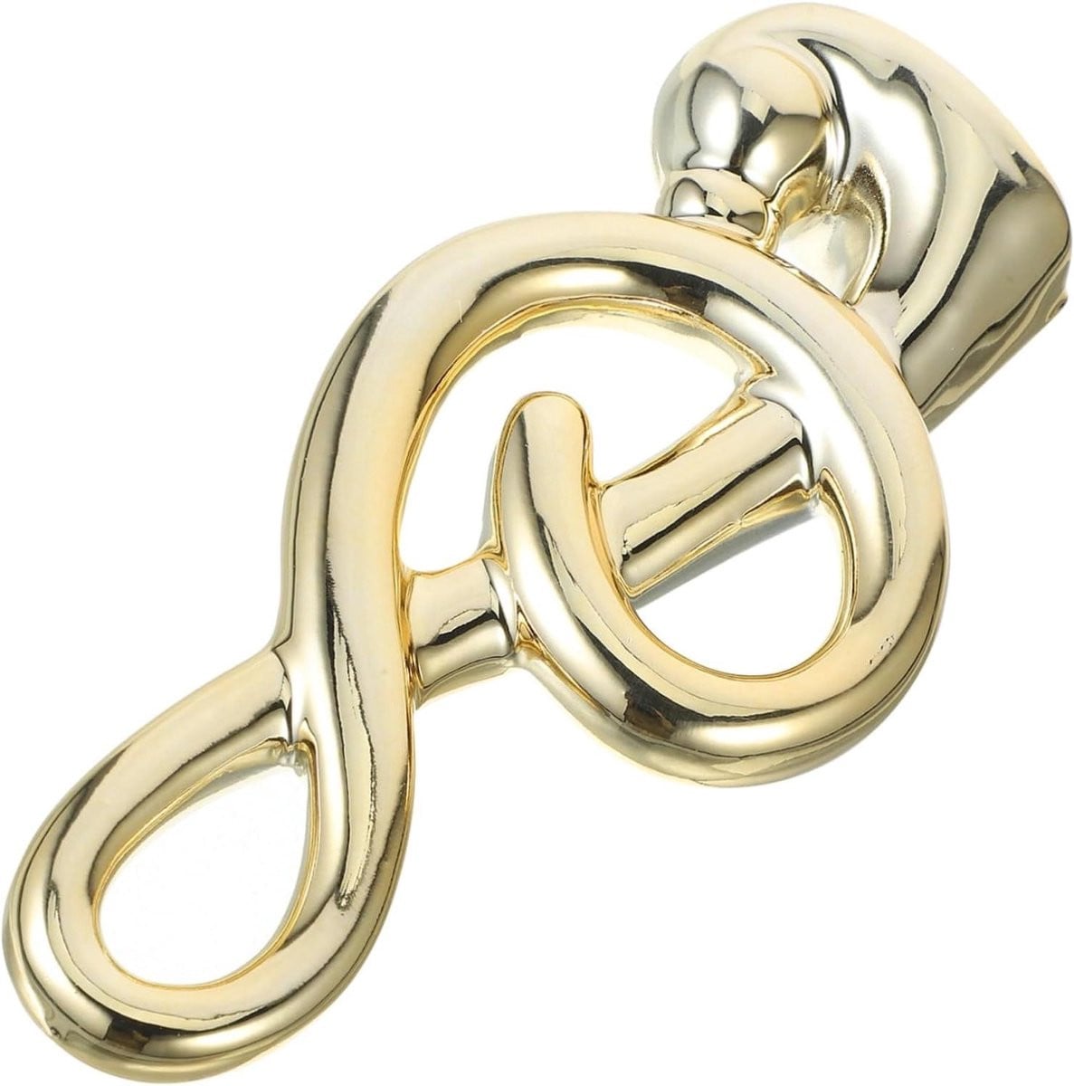 Gouden Muzieknoot Beeldje - Keramiek Decoratie Ornament - Lengte: 17,5 cm