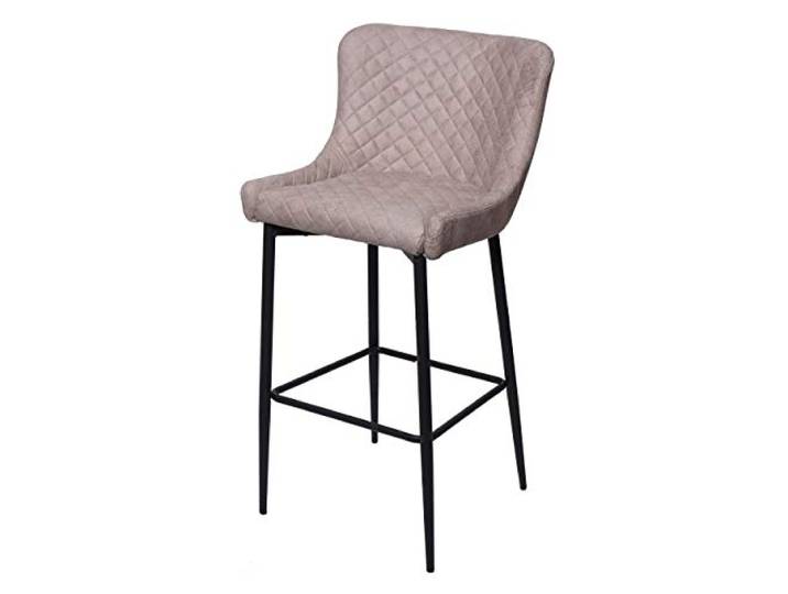 Mendler Barhocker HWC-H79 Metall Fußablage - Stoff/Textil grau