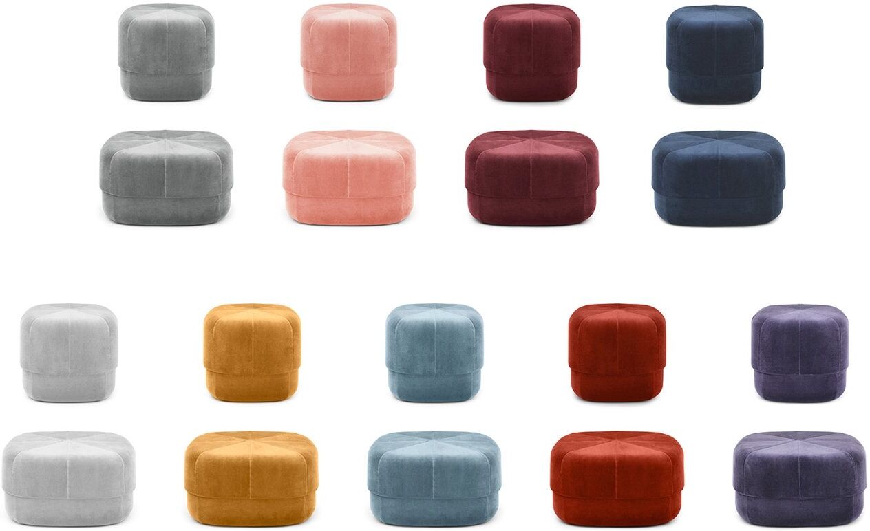 Normann Copenhagen Velour Hocker (Ø 46cm, hellrosa) Ø 46cm   hellrosa
