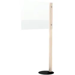 Paperflow Nies- und Spuckschutz Trennwand transparent 98 x 65 cm transparent, 98x176.5x40 cm