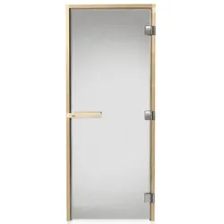 TYLÖ Saunatüre DGB 7x21 rauchgetöntes Glas mit Kiefern-/Fichtenholzrahmen
