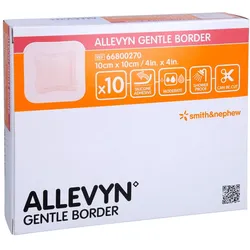 Allevyn Gentle Border 10x10 cm Schaumver 10 St