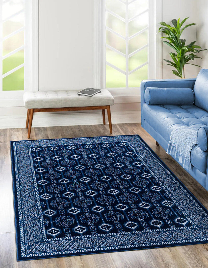 Langley Street Anya Rectangle Berber Indoor / Outdoor Area Rug Blue Rectangle 240 x 320 cm