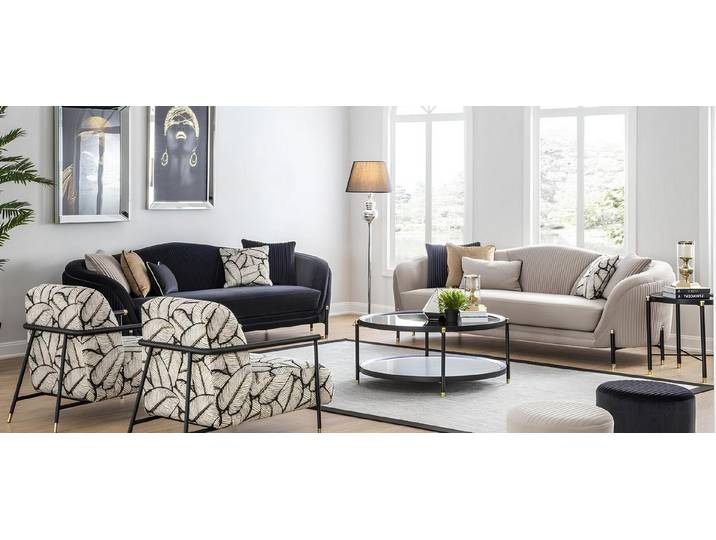 Xlmoebel Polstergarnitur Modernes Design-Sofa-Set in hochwertiger Polsterung für Komfort, (Sofa-Set, 4-tlg., Beistelltisch), Hergestellt in Europa