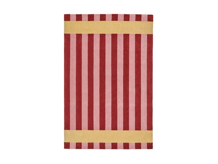 Scandi Living Tapis en laine Aisles Rouge, 170x240 cm