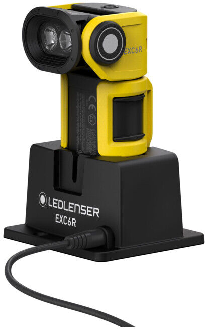 Ledlenser Lampe d’angle EXC6R pour pompiers avec station de charge noire (502406)