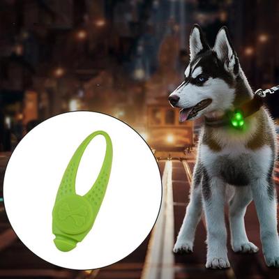 Snug & Styled GlowGuard Red LED Dog Collar Light Waterproof Safety Pendant green