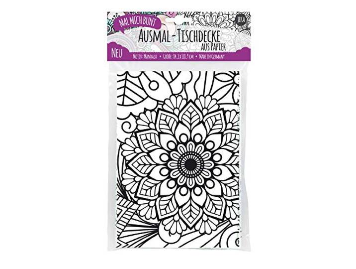 Jeka Kleurpapier Tafelkleed - Mandala Patroon, Kleurplaten, Verjaardagsfeestdecoratie, Activiteiten Voor Kinderen