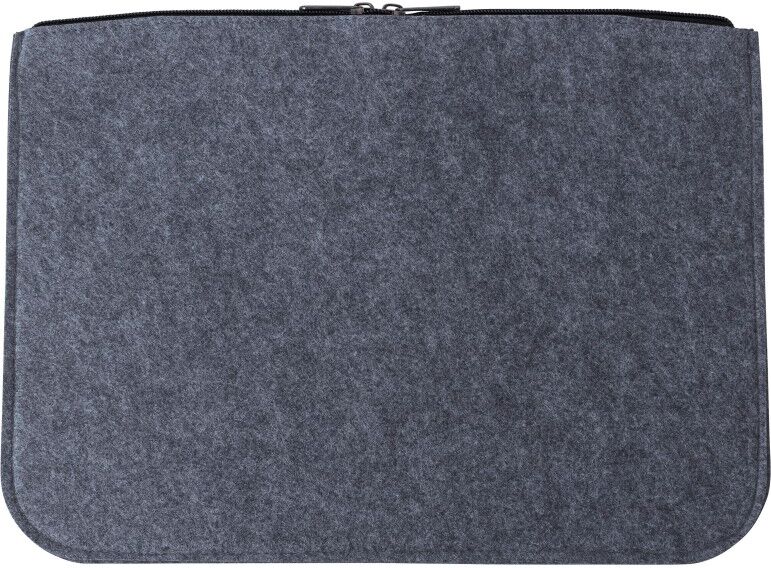 Pochette en feutre rPET pour ordinateur personnalisée Emilia gris