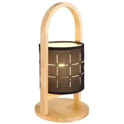 Globo 21506B Ninja Tischleuchte Holz Naturfarben, 1X E14