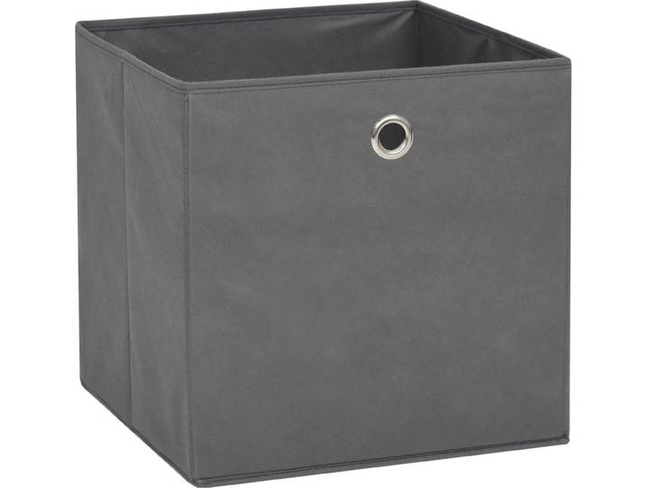 vidaXL Boîtes de rangement 4 pcs. Non tissé 32x32x32 cm Gris