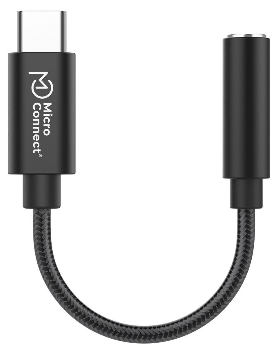Microconnect MC-AUDIO-USBC USB-C kabel, 0,13 m, recht, mannelijk naar vrouwelijk