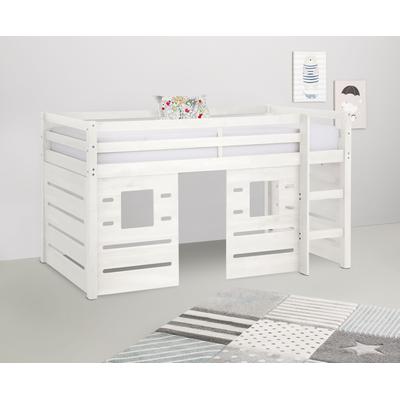 Hochbett OTTO HOME "Alpi", weiß, B:103cm H:111cm L:208cm, Hochbetten, Hochbett, aus Kiefernholz, inklusive Leiter und Panel, Außenmaßenbreite 103 cm