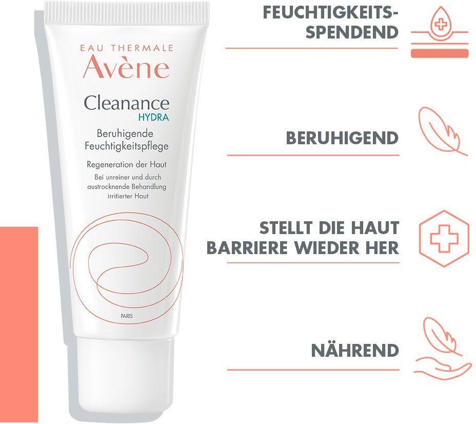 Avene Avène Cleanance Hydra beruhigende Feuchtigkeitspflege + Cicalfate+ Lippen Repair-Bal 1 St
