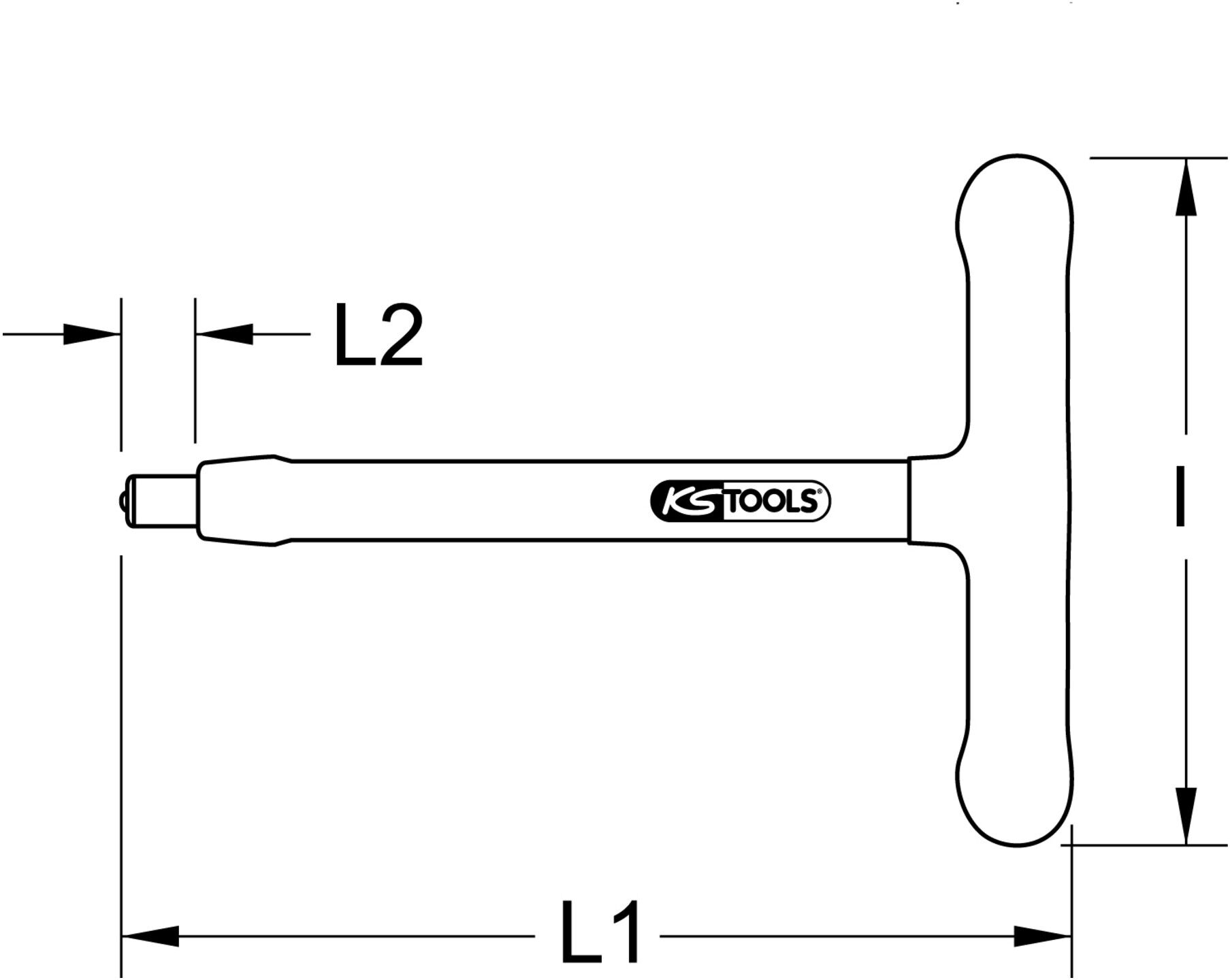 KS Tools 1/2" Isolierter T-Griff-Aufsteckschlüssel (117.3921)