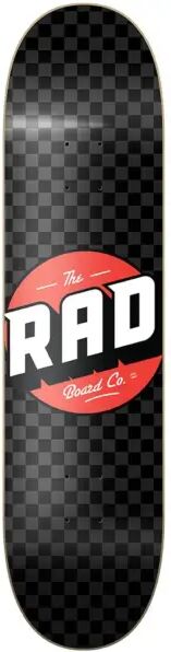 RAD Skateboards Skateboard Deck RAD Checker (8.25" - Schwarz/Grau)