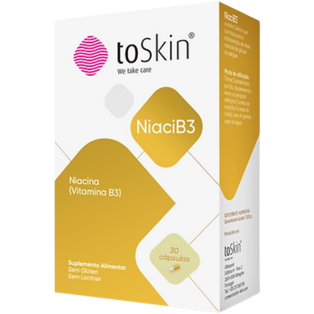 ToSkin Niacib3 Food Supplement for Protect and Repair Skin 30&nbsp;caps.