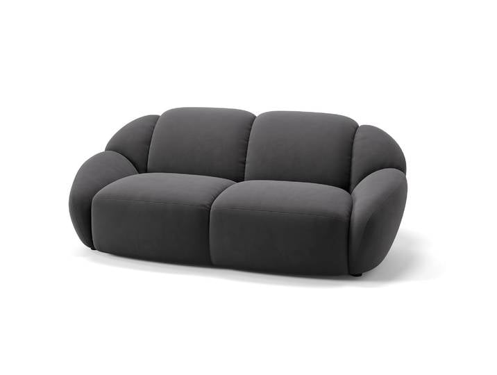 Stoff Sofa CAPRI 2-Sitzer Designgarnitur Modern italienische Couch
