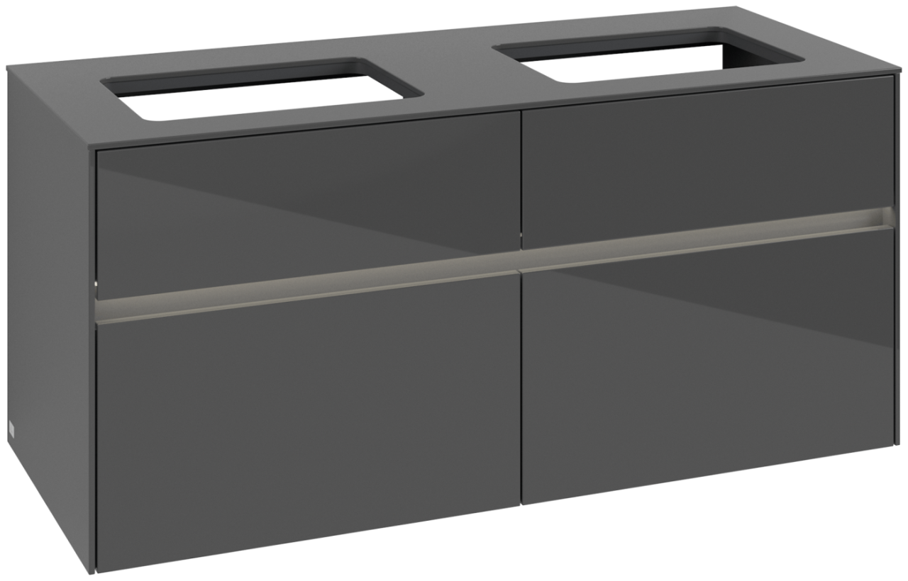 Villeroy & Boch Waschtischunterschrank Collaro C115B0 1200x548x500mm mit Beleuchtung Glossy Grey C115B0FP