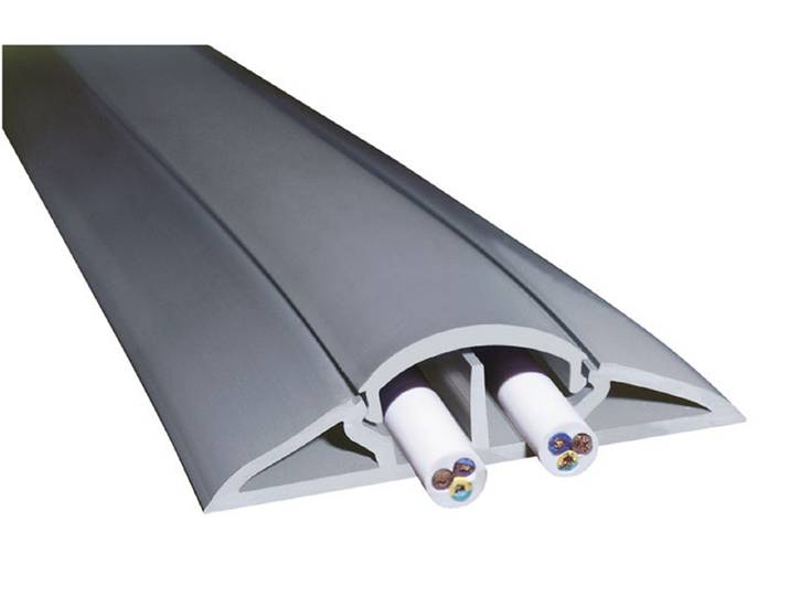 Protège-câbles longueur 5 m 2 x 12 mm gris