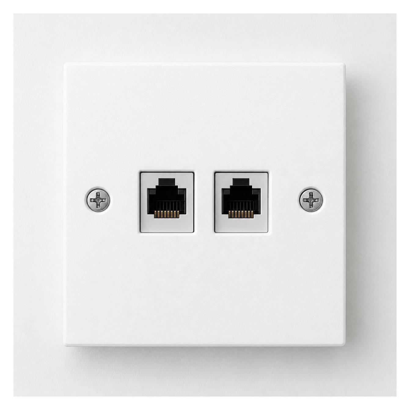 Soixx Wanddose Netzwerkdose Leer 2 x Keystone Modul RJ45 HDMI USB Weiss - Kopie (72002314)