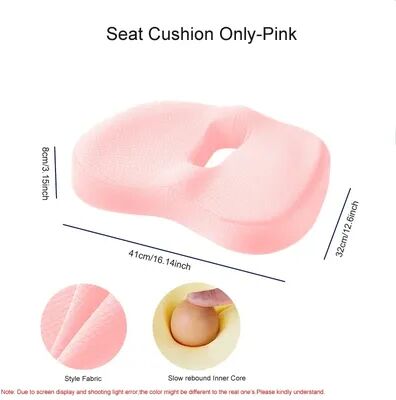 Handpicked Choices Orthopedic Memory Foam Seat Cushion Set With Coccyx Support Cushion And Lumbar Support Cushion seat Cushion Pink