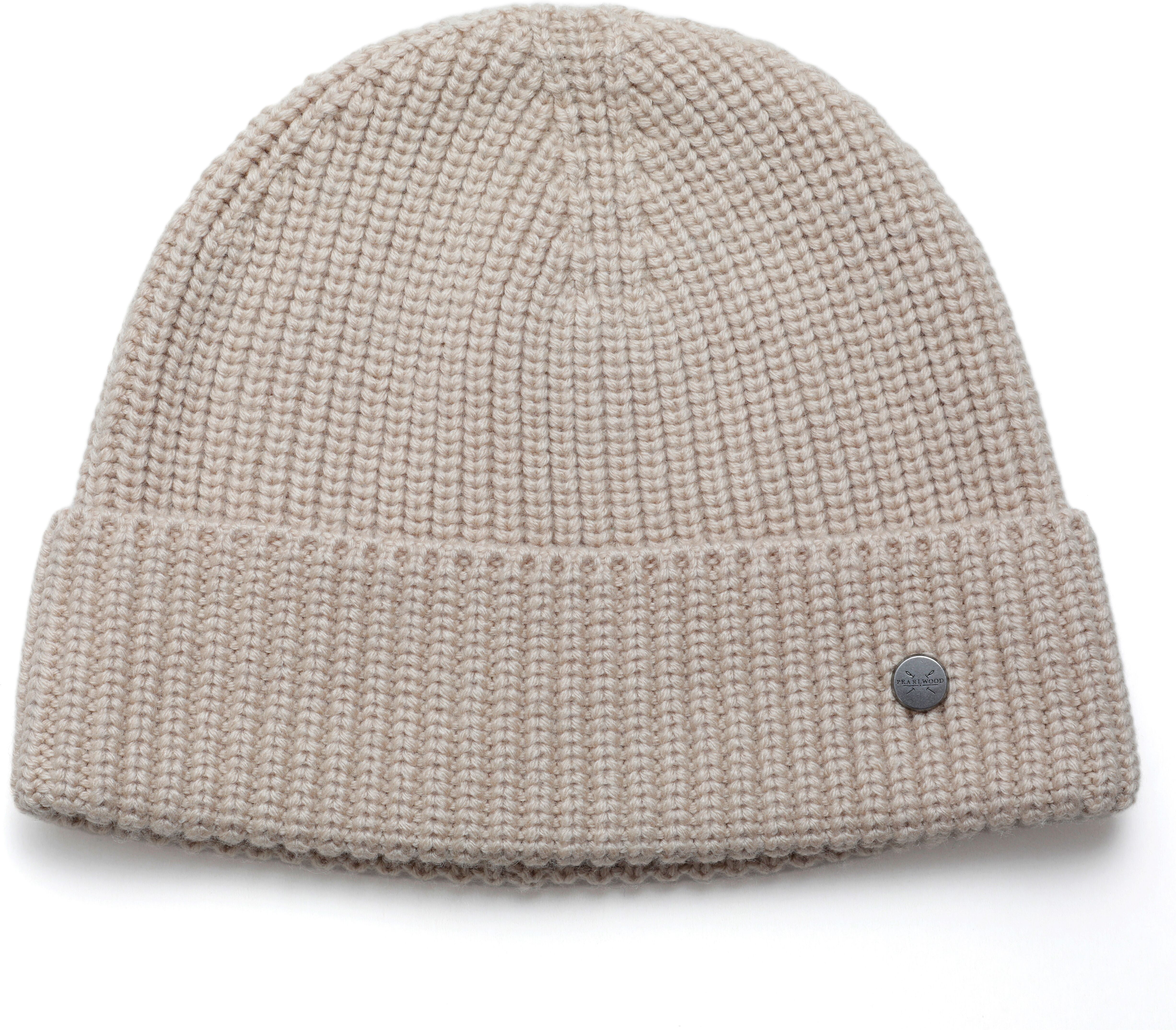Strickmütze PEARLWOOD "KNUT", Herren, beige (sand), Grobstrick, Materialmix, unifarben, Mützen Strickmütze, Grobstrick, kurze Passform, Temperaturregulierend sand Einheitsgröße