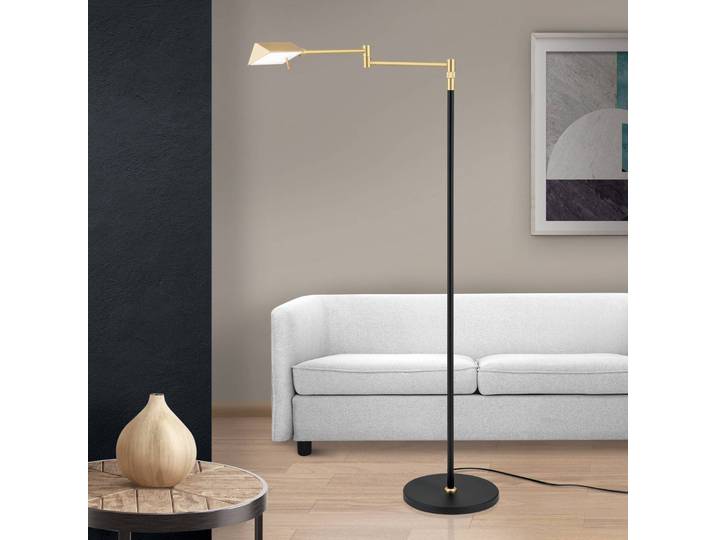 ORION LED Stehlampe Boston, dimmbar, schwarz, für Wohn- / Esszimmer, Metall, Modern