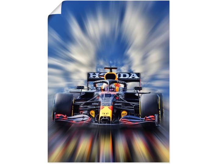 Wandbild ARTLAND Max Verstappen - Weltmeister der Formel1 , blau (farbe bild(er): blau), B:60cm H:80cm, Bilder, Wandbild, als Alubild, Leinwandbild, Poster in verschied. Grössen